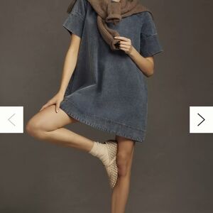 Anthropologie Denim Blue Mini Dress
